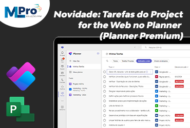 Tarefas do Project for the Web no Planner Premium