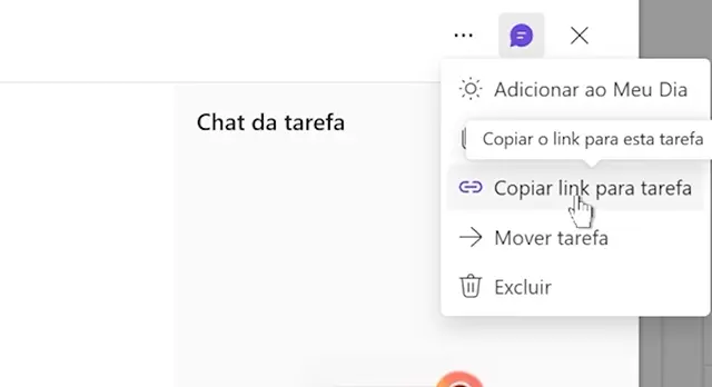 Links diretos para tarefas