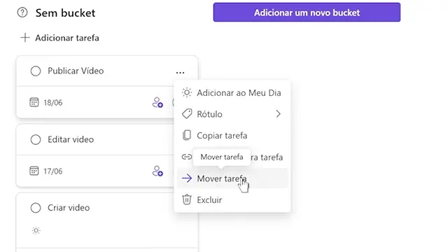 Mover tarefas do Loop para planos compartilhados