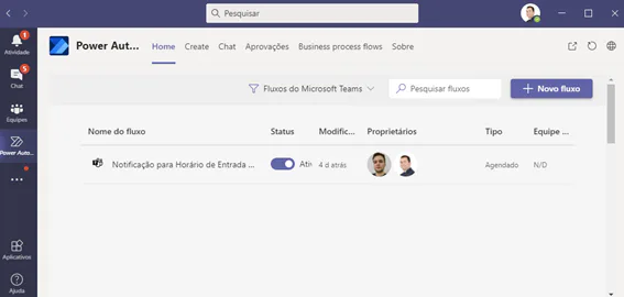 Adicionar Power Automate