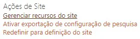 Gerenciar recursos do site