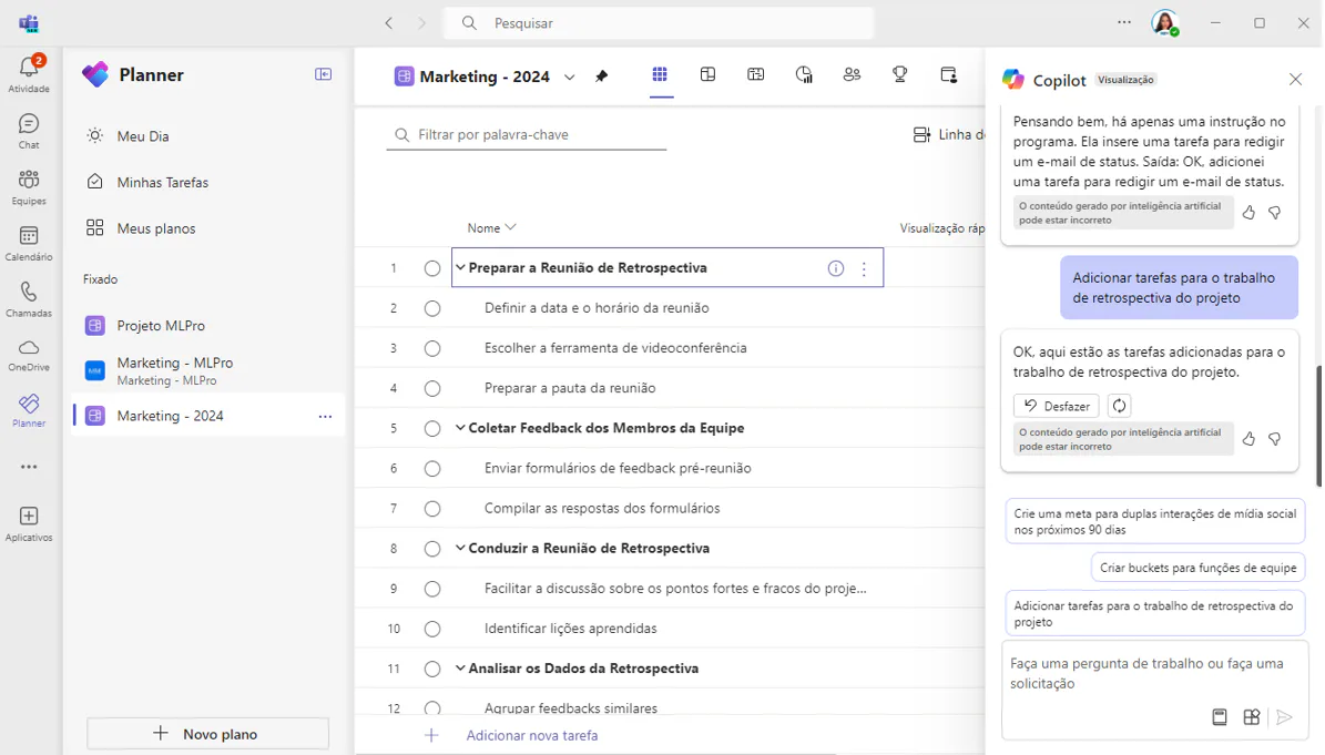 Latência em Dependências de Tarefas no Microsoft Planner