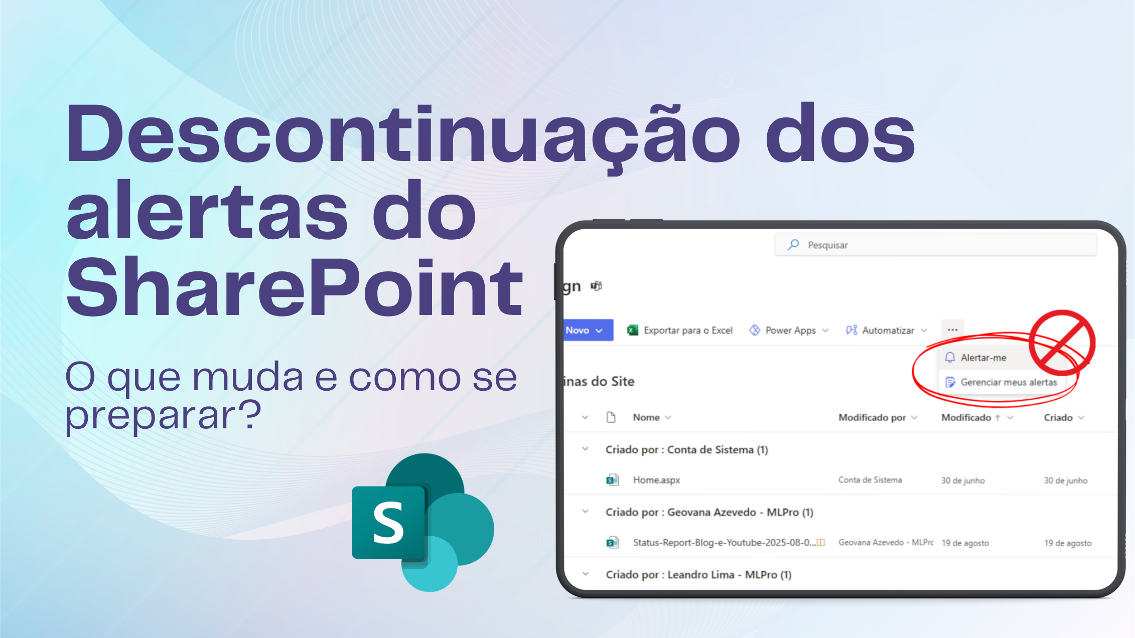 Capa do artigo Fim dos alertas do SharePoint