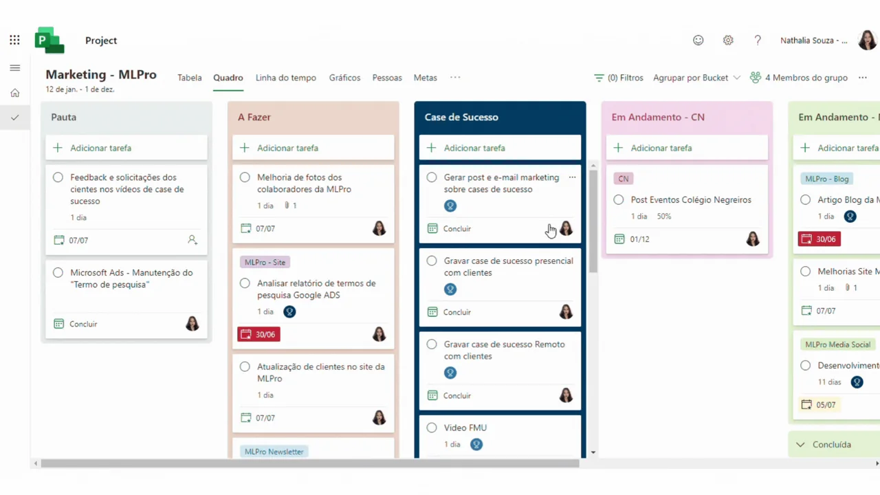 Project for the Web: Novo Recurso de Metas (Goals)