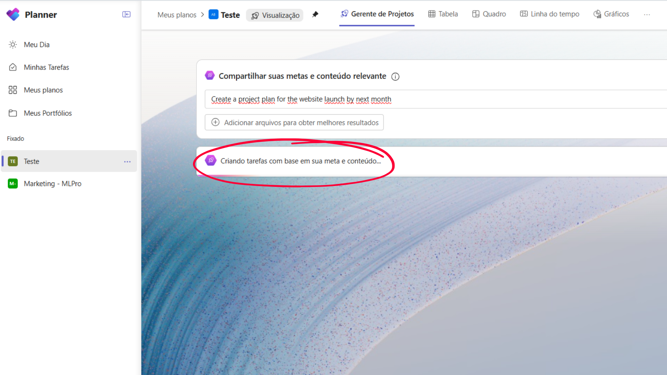 O que é o Project Manager Agent (Planner IA) e como usá-lo?