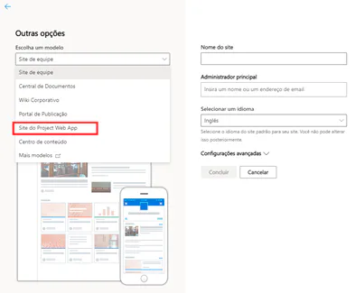 Site do Project Web App